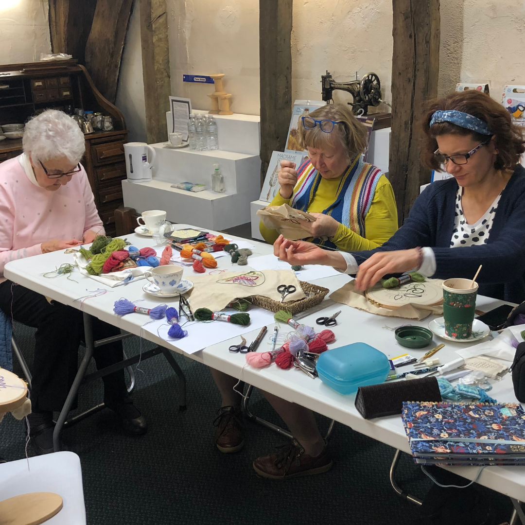 Crewelwork workshops Duttons for Buttons
